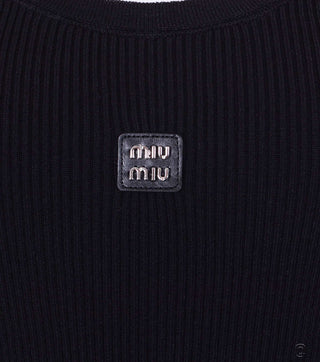 Logo of Black knitted top with logo - CALIENTE