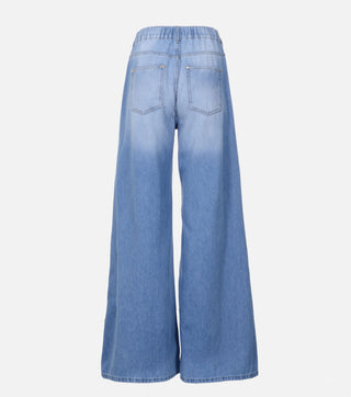 The back from Wide jeans with logo - CALIENTE