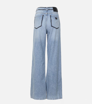 The back of Wide jeans with black details - CALIENTE