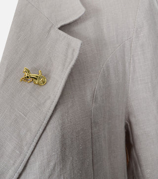Women's Linen Blazer with Short Sleeves