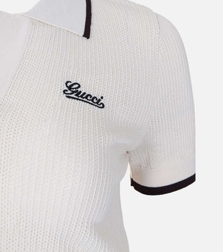 The embroidery from Cream set with pleated skirt - Caliente