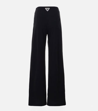 High Waist Trousers with Decorative Ties
