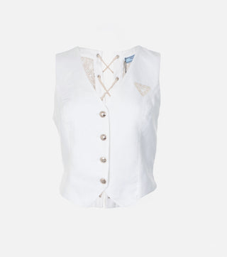 Corset with Lace Back and Ties