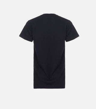 The back of Black cotton t-shirt with embroidery - CALIENTE