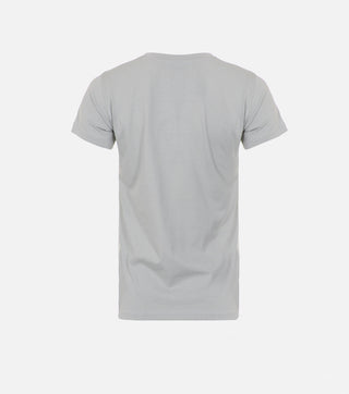The back of Light grey cotton t-shirt with embroidery - CALIENTE