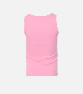 The back of Pink ribbed top - CALIENTE