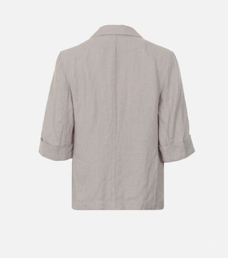 Women's Linen Blazer with Short Sleeves