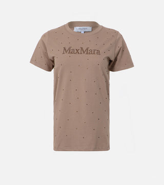 Women Cotton T-Shirt with Crystals