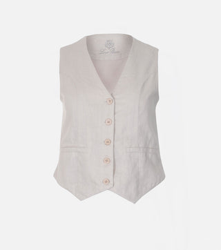 Vest from beige cotton set - CALIENTE