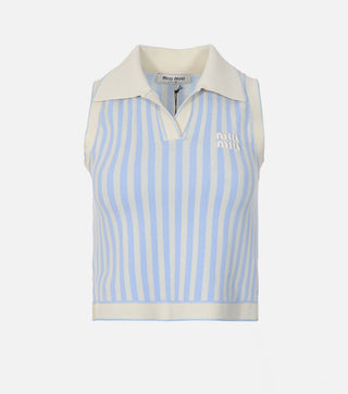 Striped women polo top - CALIENTE
