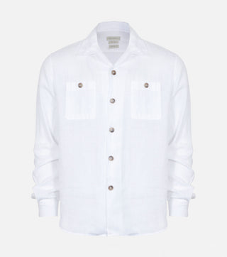 Men's Linen Shirt with Pockets