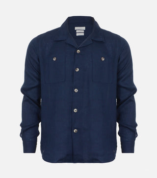 Men's Linen Shirt with Pockets