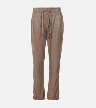 Beige Satin Set trousers - Caliente Fashion