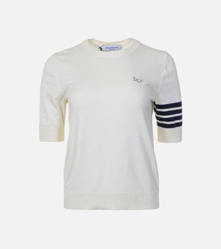 Short sleeve cream blouse - CALIENTE