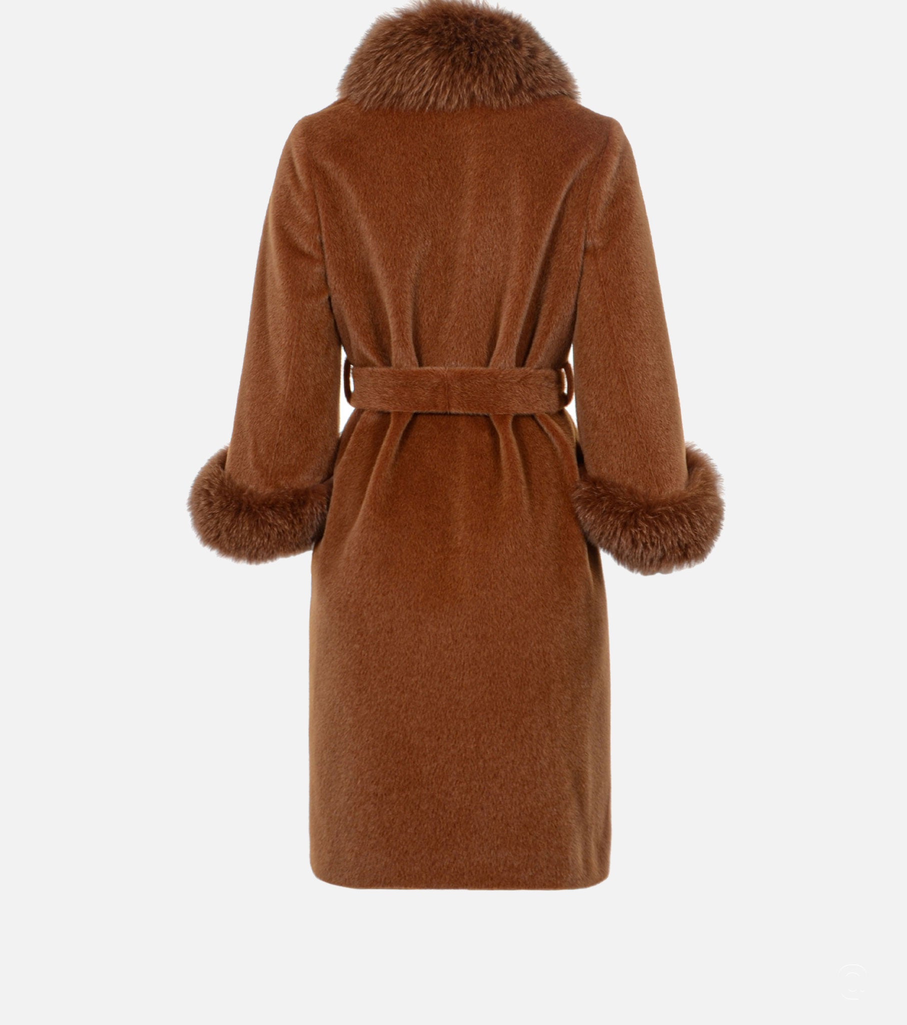 Fox Fur-trimmed Cashmere Coat