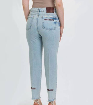 High-waist jeans