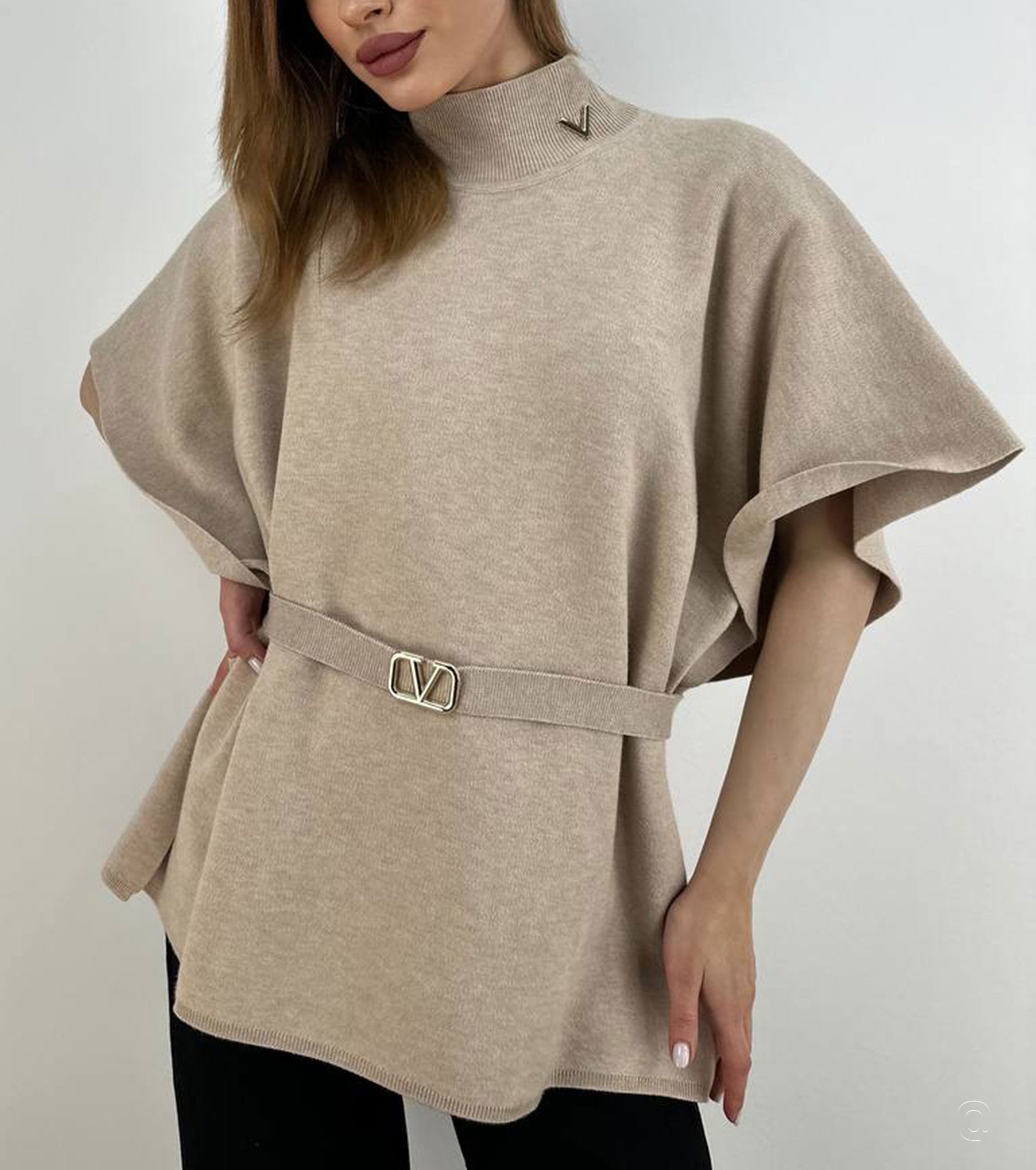 Cashmere poncho