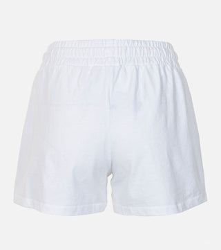 The back of White cotton shorts with logo - CALIENTE