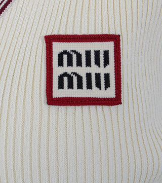 Details of Cream ribbed top - CALIENTE