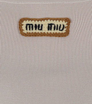 Details of Beige knitted top - CALIENTE